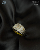 Icy Glamour Statement Signet Ring