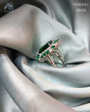 Royal Emerald & Marquise Bloom Ring