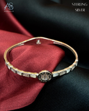 Love Circle Sterling Silver Ladies Bracelet