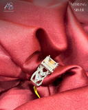 Royal Square Sparkle Ring