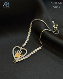 The Heart & Hand Charm Ladies Bracelet