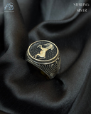 Silver Spirit Horse Signet Ring