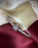 Love Circle Sterling Silver Ladies Bracelet