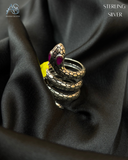 Ruby-Eyed Cobra Statement Ring