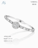 Love Circle Sterling Silver Ladies Bracelet