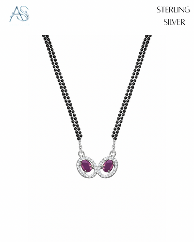 Aura Twin Silver Mangalsutra