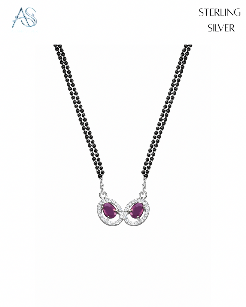 Aura Twin Silver Mangalsutra