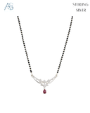 Crimson Arc Silver Mangalsutra