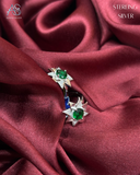 Luxury Green Crystal Toe Rings