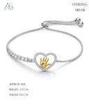 The Heart & Hand Charm Ladies Bracelet