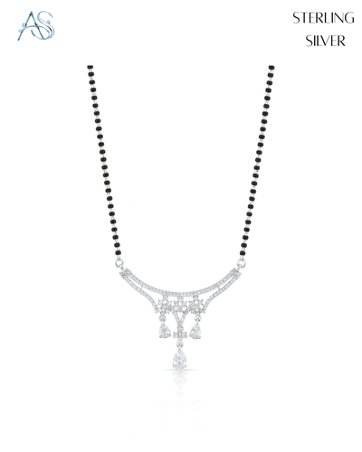 Celestia Drop Silver Mangalsutra
